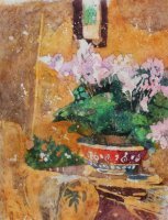 White Flowers in a Bowl