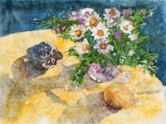 Pears and Daisies Batik