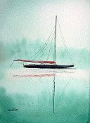 Red Sail At Dawn