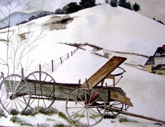 Wagon in Snow