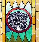 Dog Stained Glass