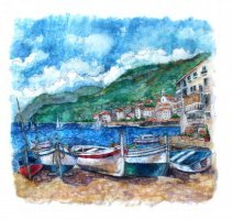 Memories of Vacations Past Batik