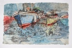 Boats at Anchor Batik