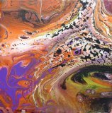 Fluid Art Bats at Sunset