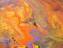 Fluid Art Orange Glory