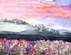 Mountains and Flowers