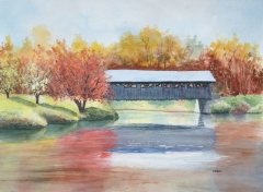 Covered Bridge in Autumn