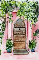 Moroccan Door Yupo Paper