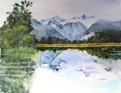 Mountains on Yupo