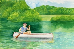 Dad in Canoe