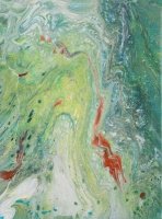 Fluid Art Study in Green