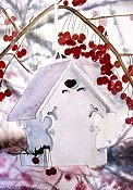 Birdhouse In Winter