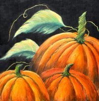 Pumpkins Acrylic on Wood