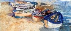 Italian Boats Batik