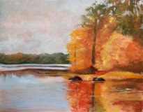 Autumn Lake Acrylic